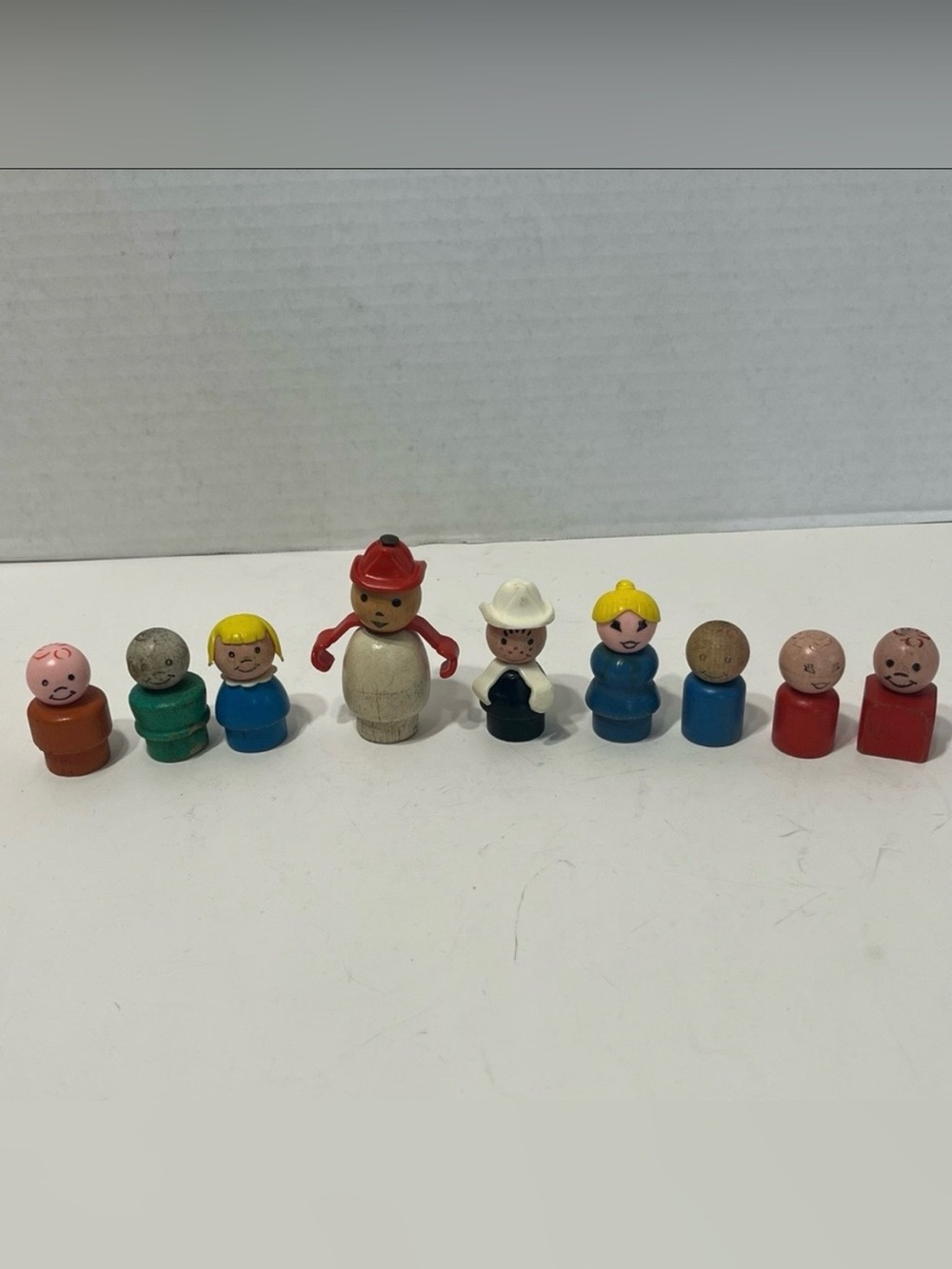 VINTAGE Fisher Price Little People wooden figures toys